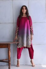 Shamooz Silk Heavy Embroidery 3PC Pink