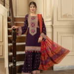 New Arrival Dhanak Heavy Embroidery Winter 3PC