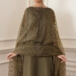 Silk 3PC Heavy Embroidery Net Duppata