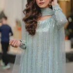 Luxury Ice blue Shirt Pajama and Dupatta
