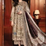 Printed Heavy Embroidered 3PC Lawn