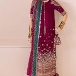Heavy Embroidered Velvet 3Pc For Women
