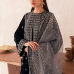 Velvet Heavy Embroidery 3Pc