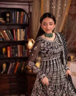 Elegant Luxury Chiffon Maxi – Heavy Spangle Embroidered Edition - Image 4