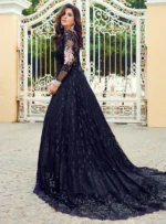 Luxury Heavy Embroidered Net Bridal Maxi - Image 4