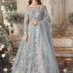 Luxury Qasab Net Handwork Formal Suit – Premium Wedding Collection