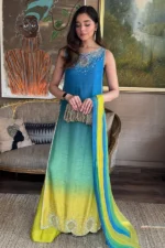 Premium Digital Lawn & Bamber Chiffon Unstitched 3PC - Image 7