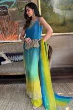 Premium Digital Lawn & Bamber Chiffon Unstitched 3PC - Image 5