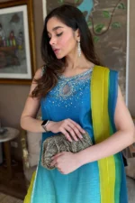 Premium Digital Lawn & Bamber Chiffon Unstitched 3PC - Image 2