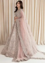 Premium Heavy Embroidered Net Frock - Image 6