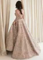 Premium Heavy Embroidered Net Frock - Image 4