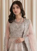 Premium Heavy Embroidered Net Frock - Image 3