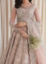Premium Heavy Embroidered Net Frock - Image 2