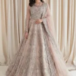 Premium Heavy Embroidered Net Frock