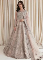 Premium Heavy Embroidered Net Frock