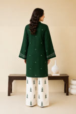 Lawn Heavy Embroidered 2Pc Green - Summer Collection - Image 2