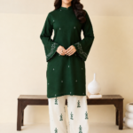 Lawn Heavy Embroidered 2Pc Green - Summer Collection