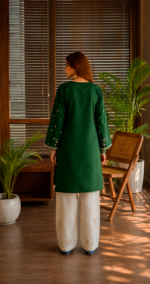 Lawn Heavy Embroidered 2Pc Green - Summer Collection - Image 2
