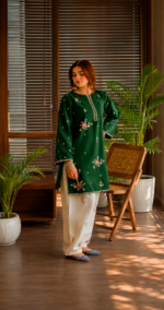 Lawn Heavy Embroidered 2Pc Green - Summer Collection