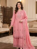 Heavy Embroidered Karandi 3-Piece Suit
