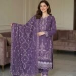 Heavy Embroidered Karandi 3-Piece Suit