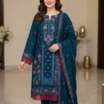 Heavy Embroidered Karandi 3-Piece Suit