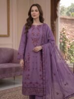Heavy Embroidered Karandi 3-Piece Suit