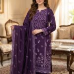 Heavy Embroidered Karandi 3-Piece Suit