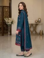 Heavy Embroidered Karandi 3-Piece Suit - Image 2